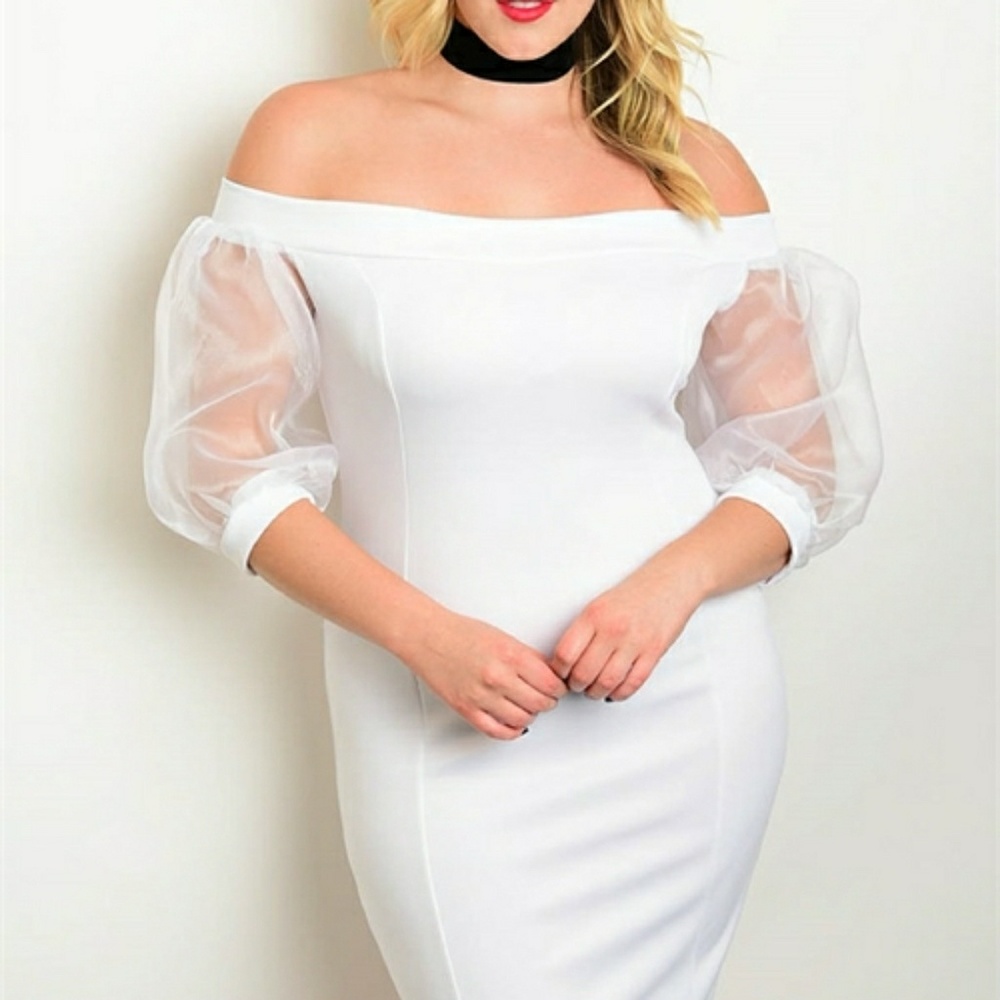 White Plus Size Dress